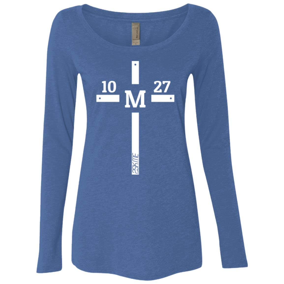 Women&#39;s | Custom Verse Long Sleeve Performance Tee | Tri-Blend Scoop