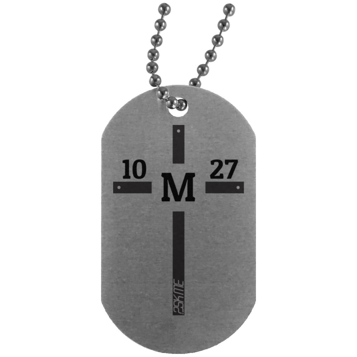 Custom Verse Silver Dog Tag