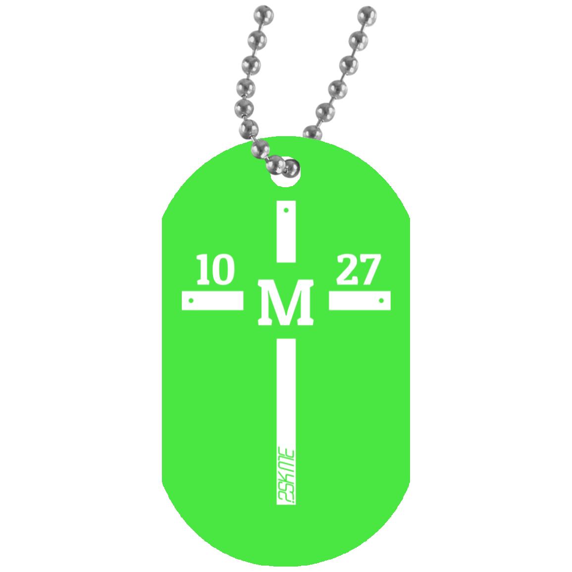 Custom Verse White Dog Tag