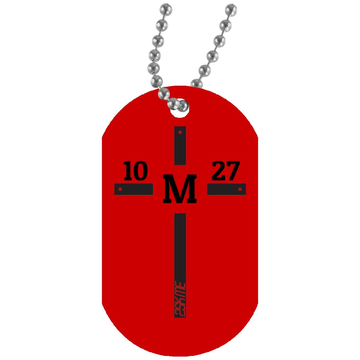 Custom Verse White Dog Tag