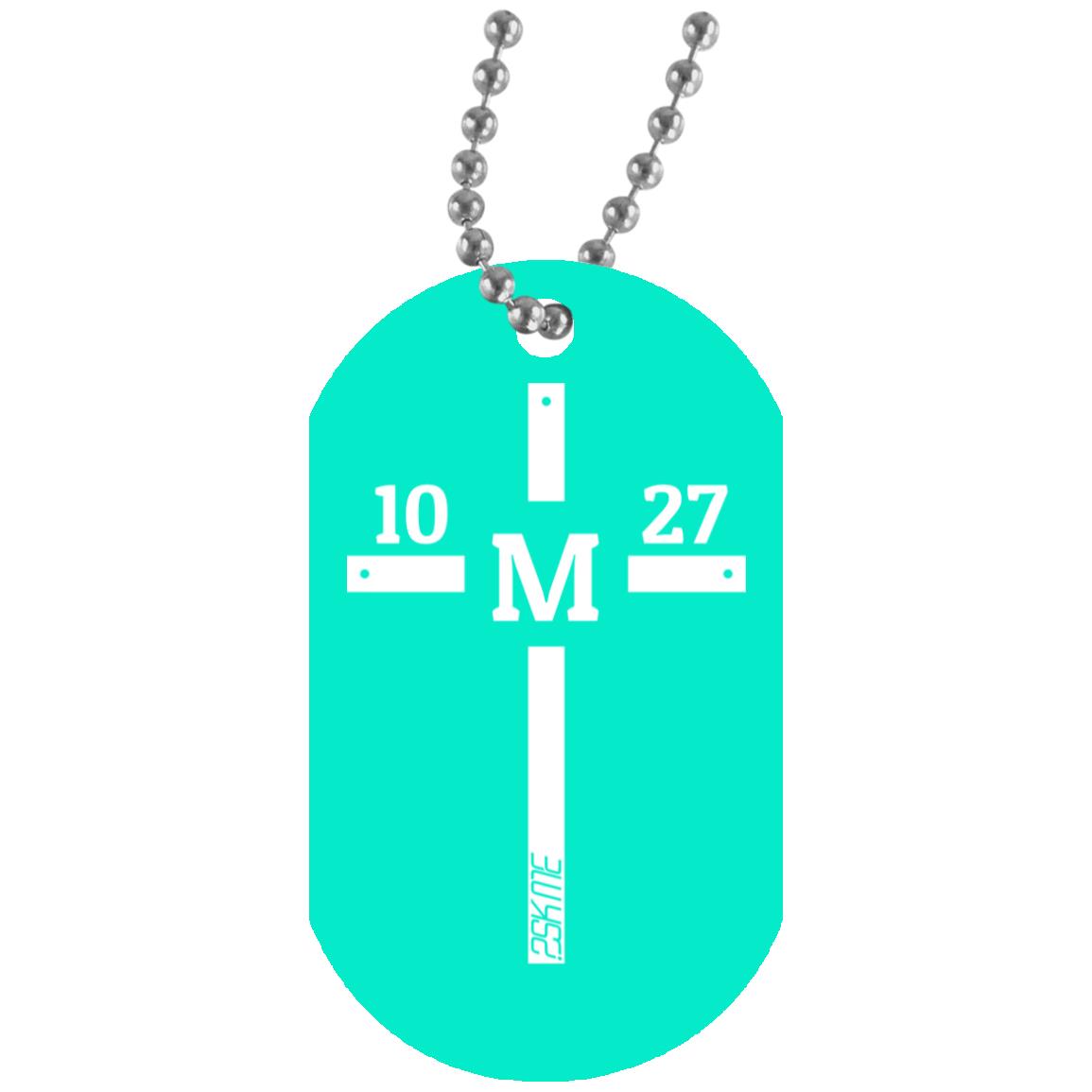 Custom Verse White Dog Tag