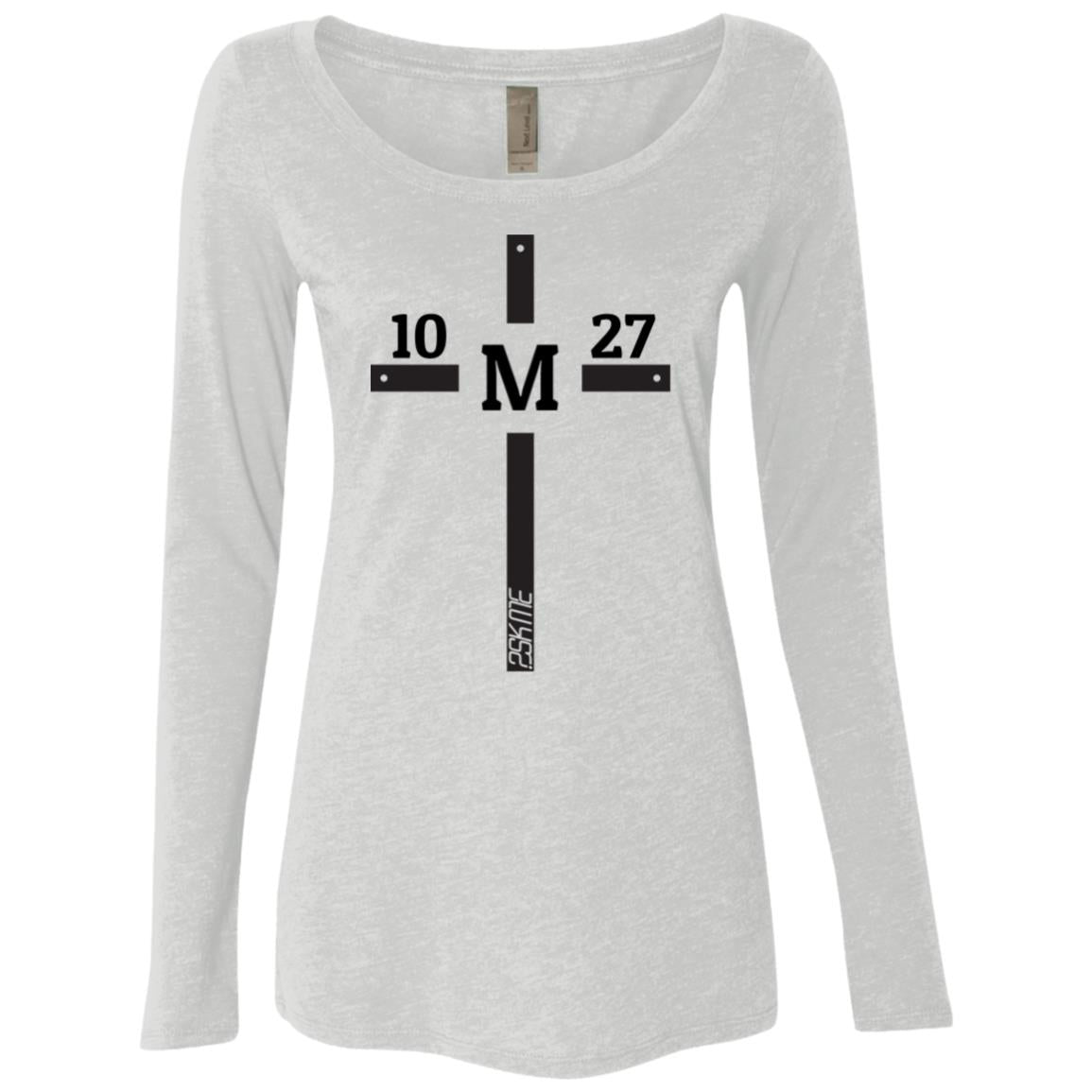 Women&#39;s | Custom Verse Long Sleeve Performance Tee | Tri-Blend Scoop