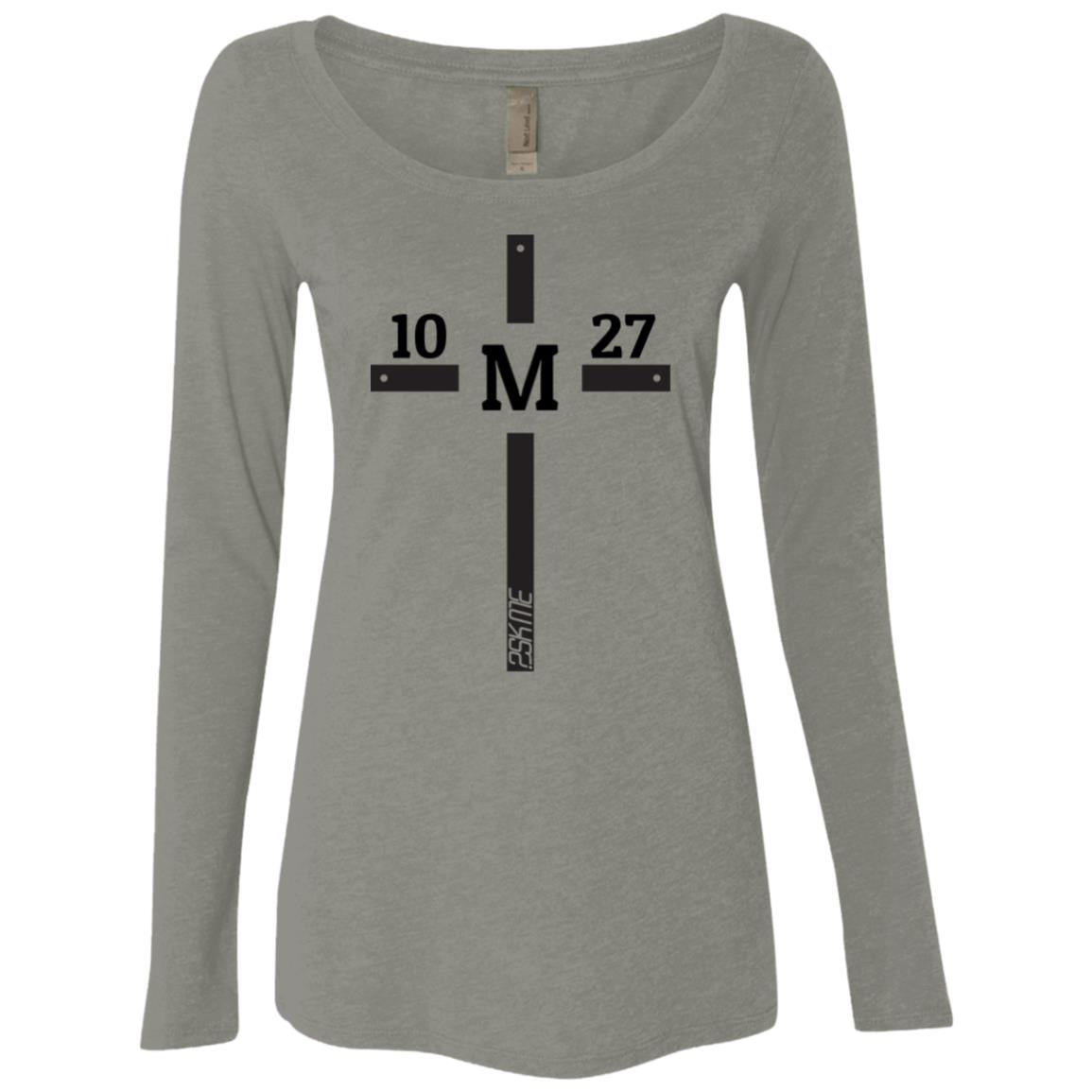 Women&#39;s | Custom Verse Long Sleeve Performance Tee | Tri-Blend Scoop