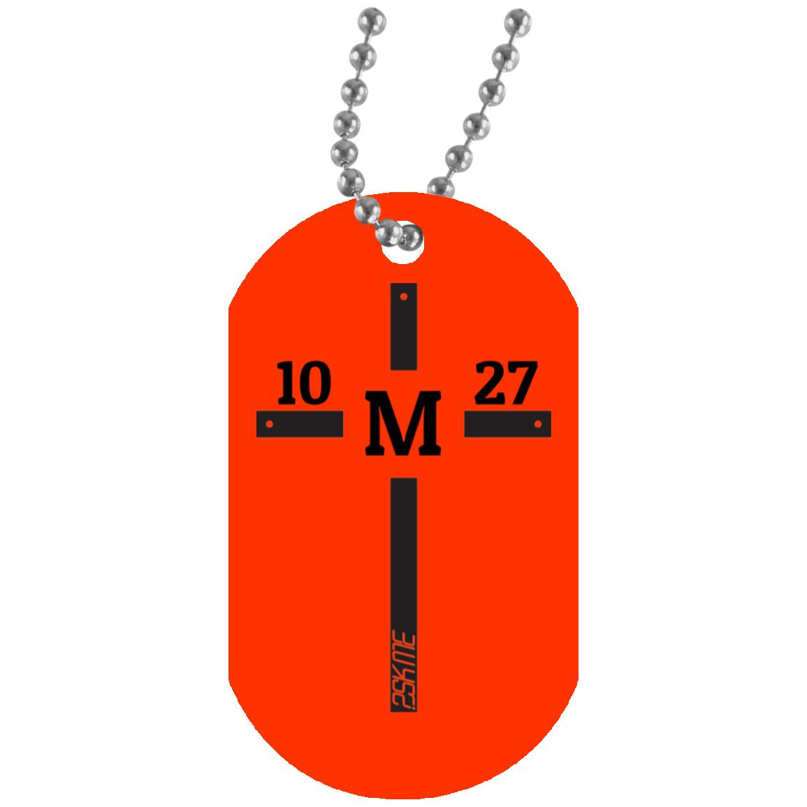 Custom Verse White Dog Tag