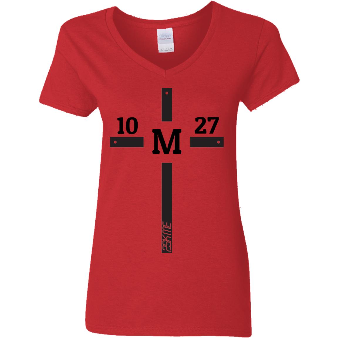 Women&#39;s | Custom Verse 100% Preshrunk Cotton V-Neck Tee