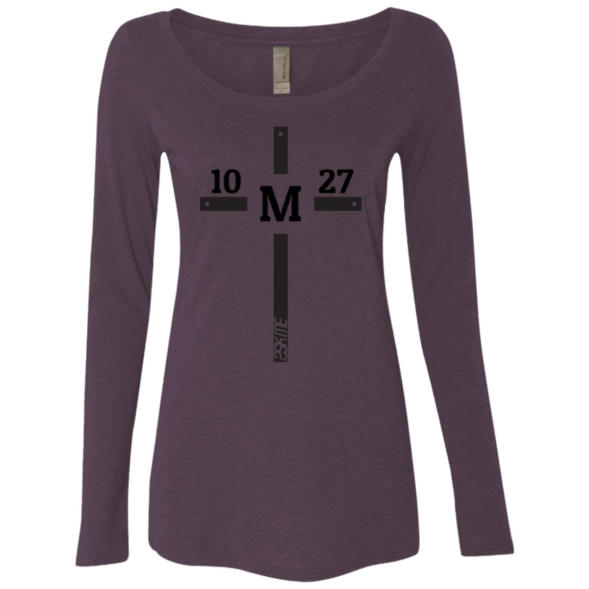 Women&#39;s | Custom Verse Long Sleeve Performance Tee | Tri-Blend Scoop