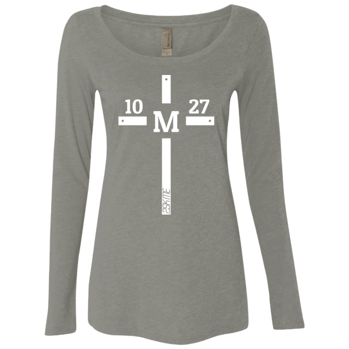 Women&#39;s | Custom Verse Long Sleeve Performance Tee | Tri-Blend Scoop