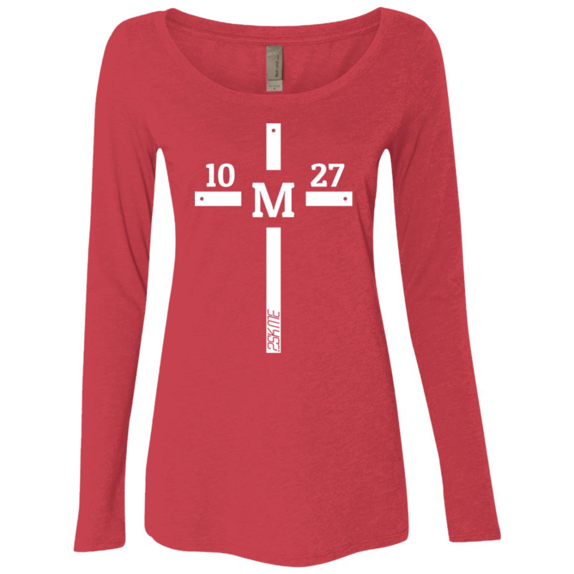 Women&#39;s | Custom Verse Long Sleeve Performance Tee | Tri-Blend Scoop