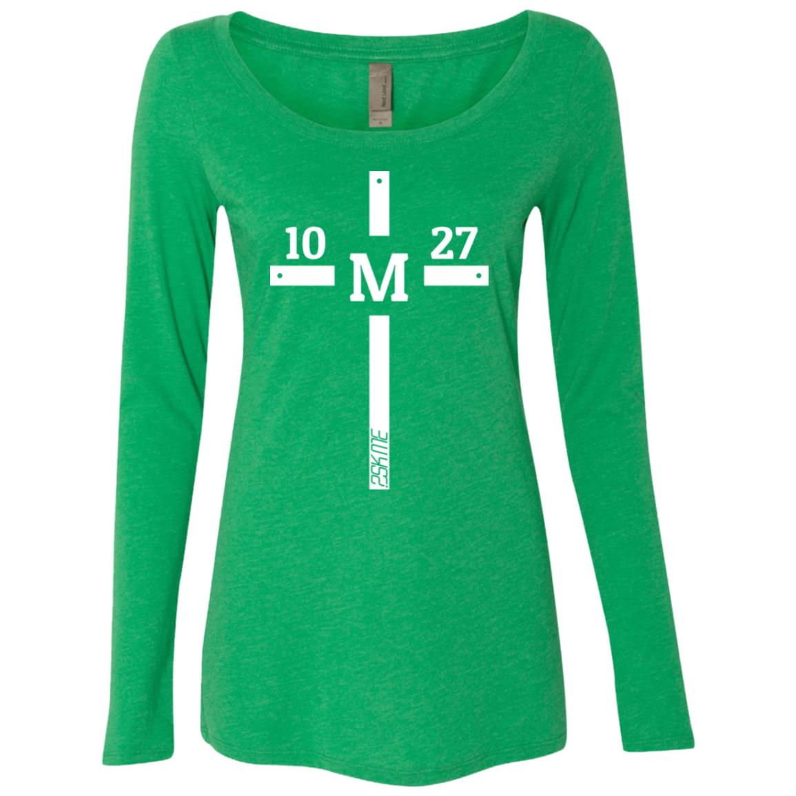 Women&#39;s | Custom Verse Long Sleeve Performance Tee | Tri-Blend Scoop