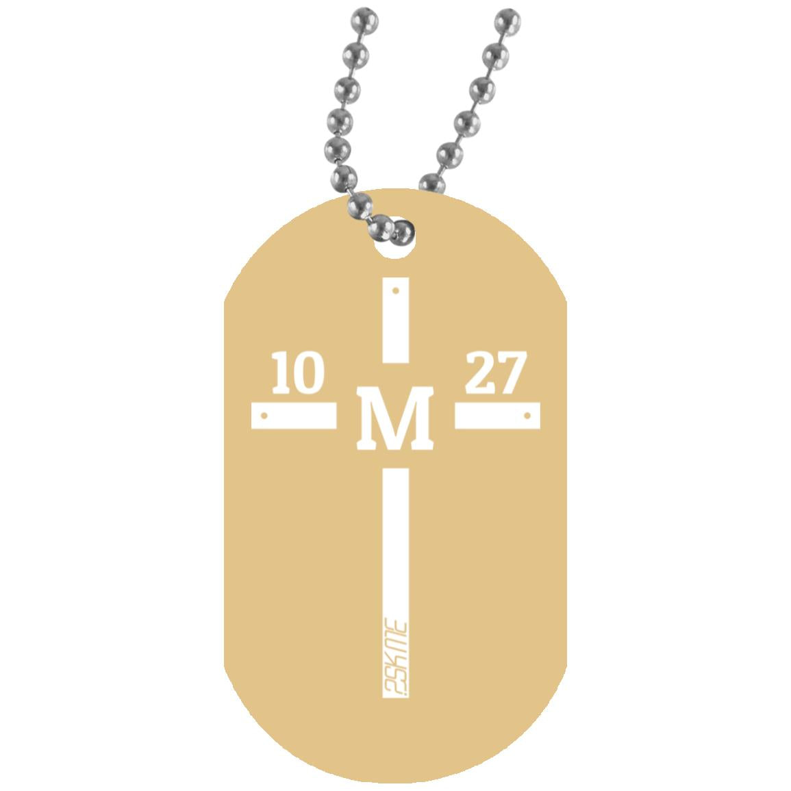 Custom Verse White Dog Tag