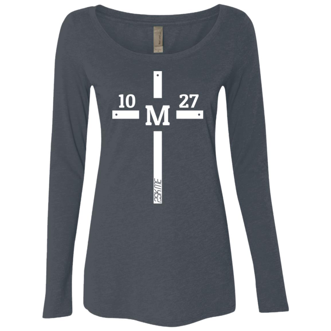 Women&#39;s | Custom Verse Long Sleeve Performance Tee | Tri-Blend Scoop