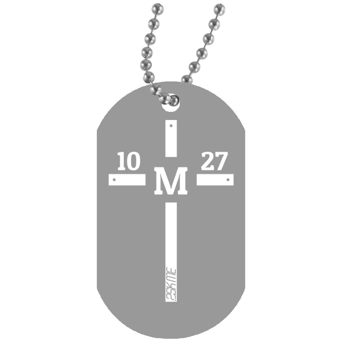 Custom Verse White Dog Tag