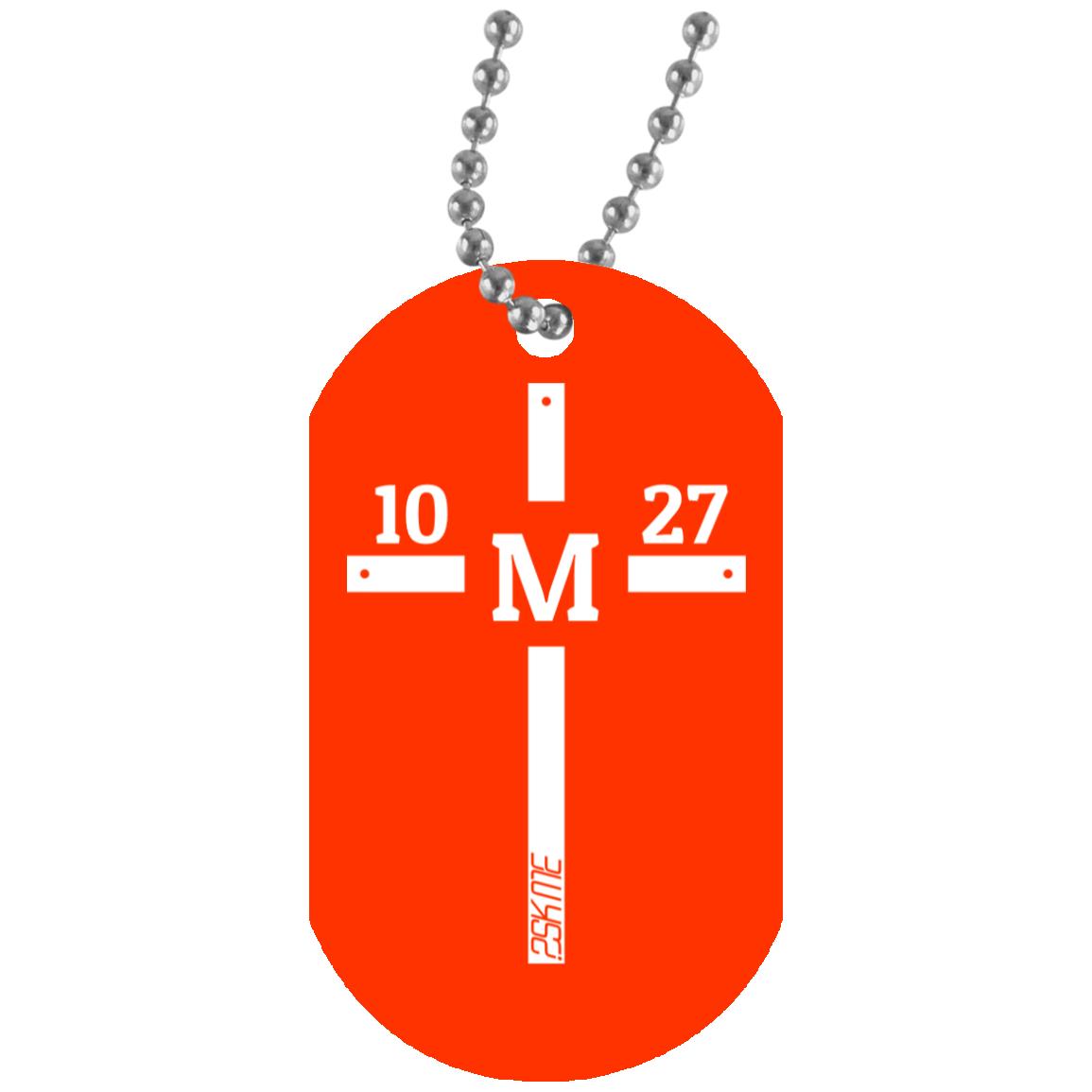 Custom Verse White Dog Tag