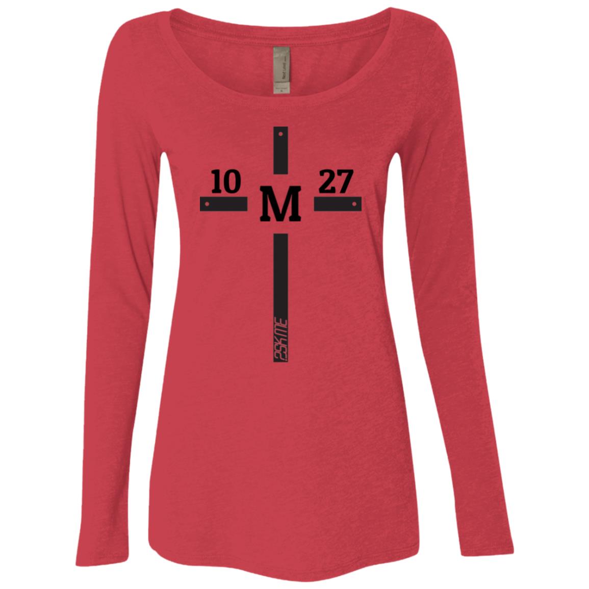 Women&#39;s | Custom Verse Long Sleeve Performance Tee | Tri-Blend Scoop