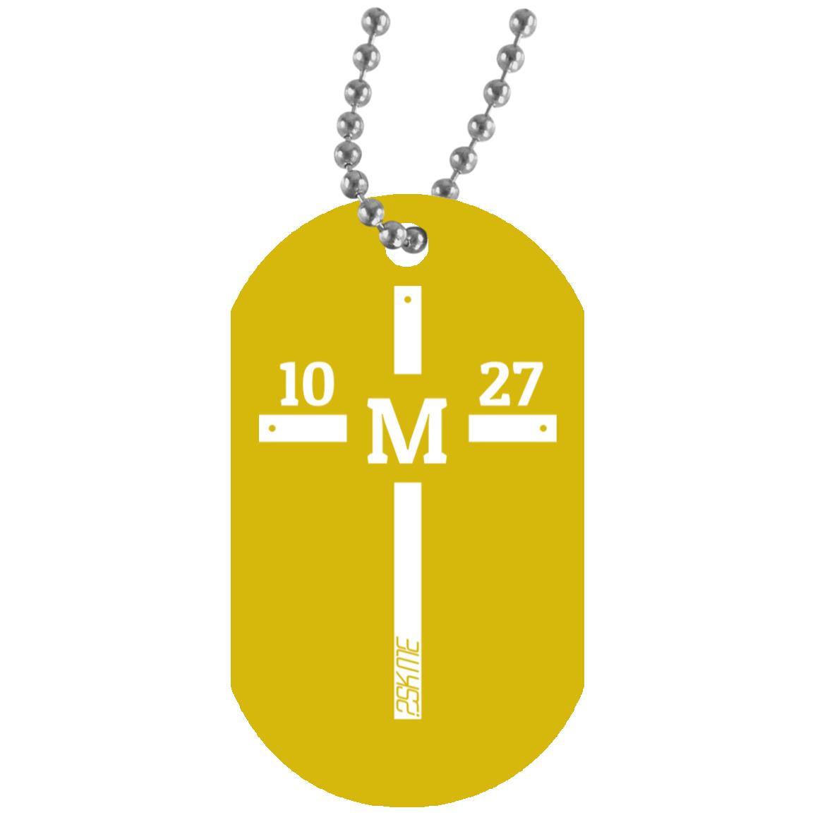 Custom Verse White Dog Tag